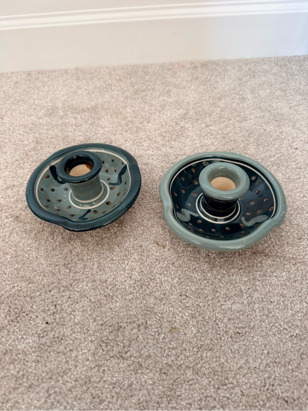 Handmade candle holders set of 2